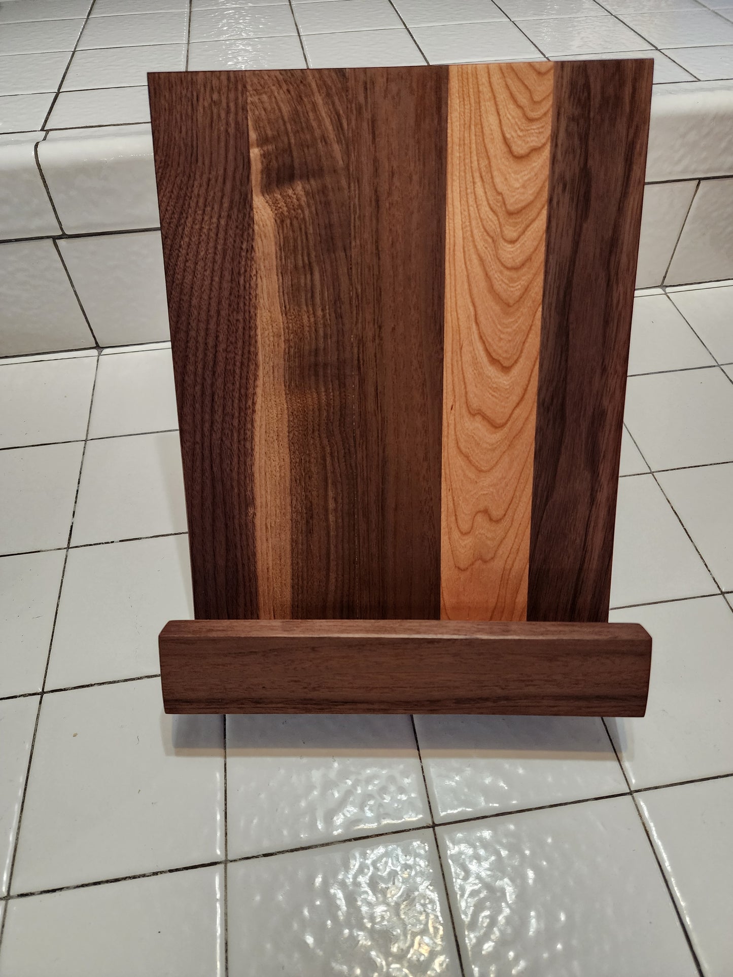 Handcrafted cookbook stand