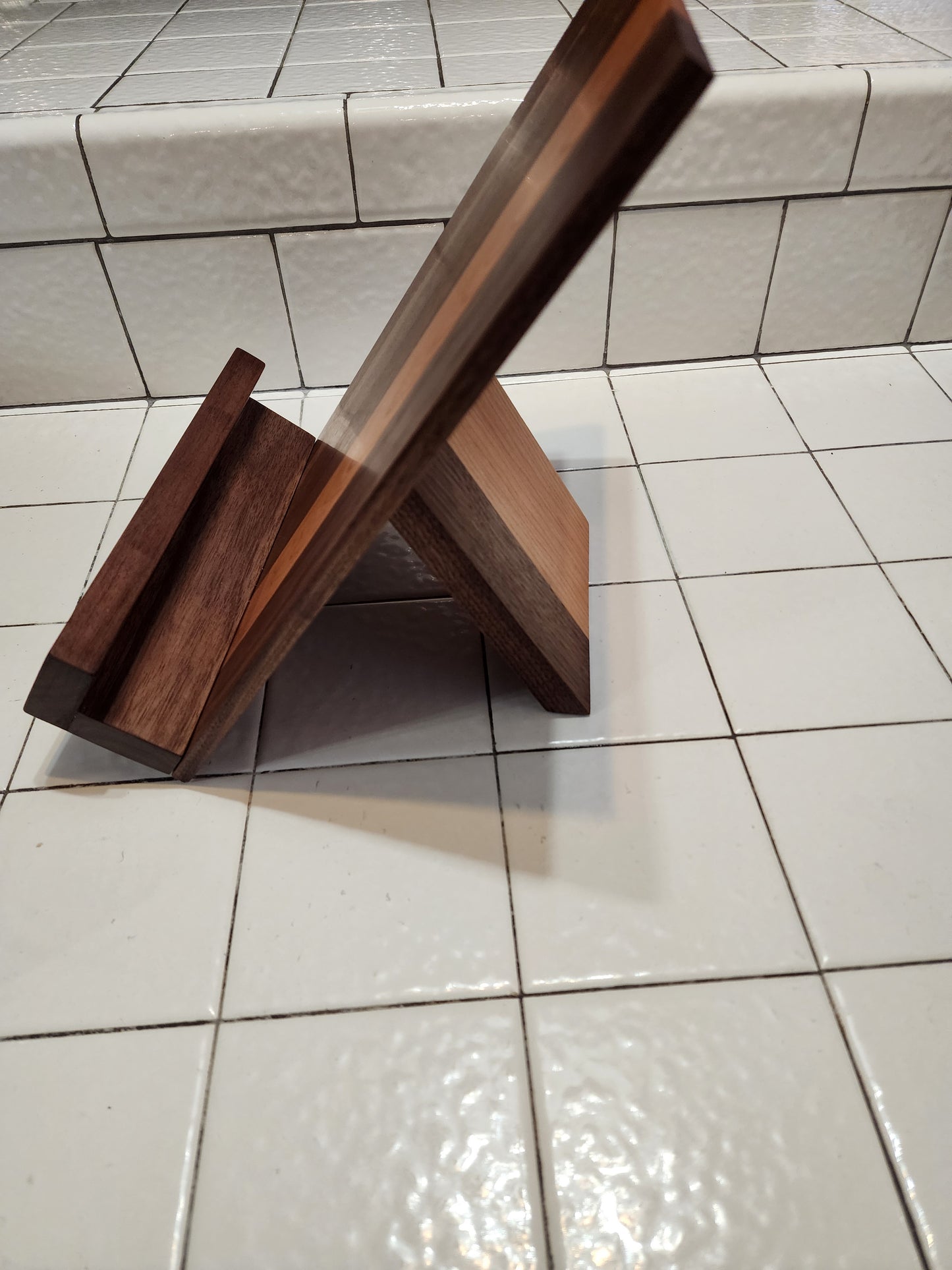Handcrafted cookbook stand