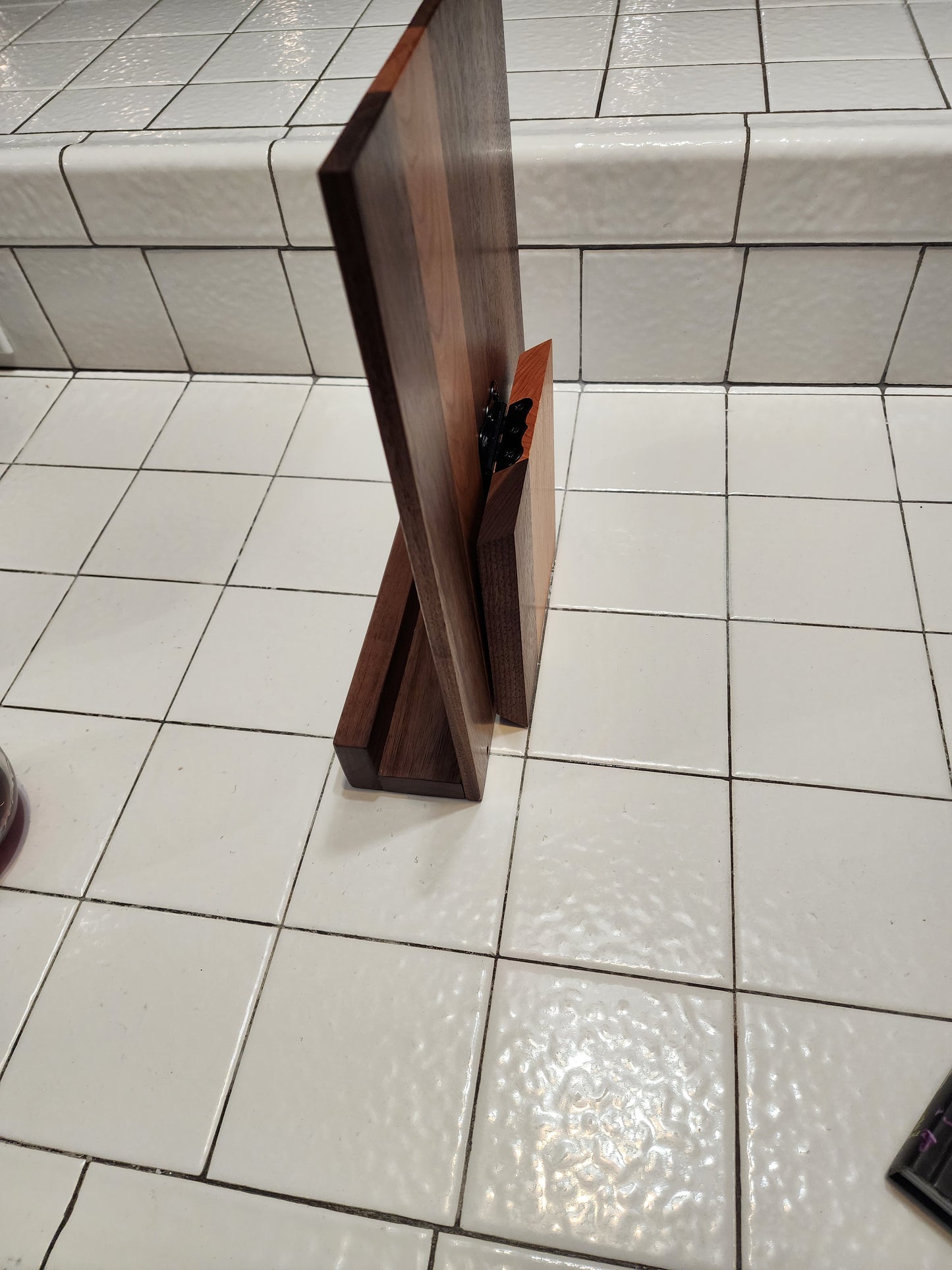 Handcrafted cookbook stand