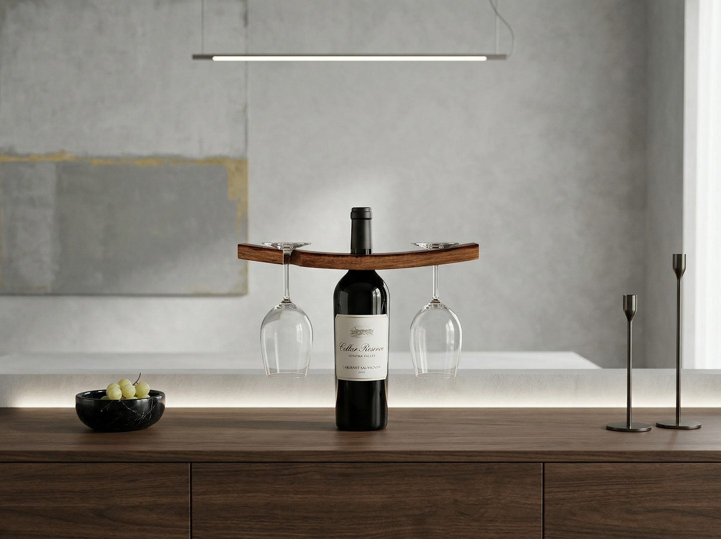 Handmade oak cocktail smoker kit, top view – Lofi Woodworks