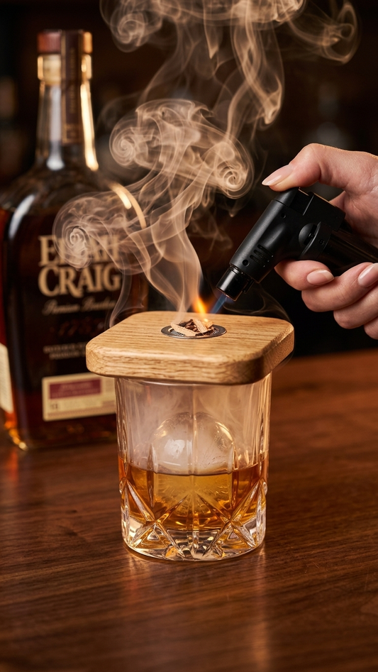 Handmade Oak Whiskey Smoker | Cocktail Smoker for Home Bar