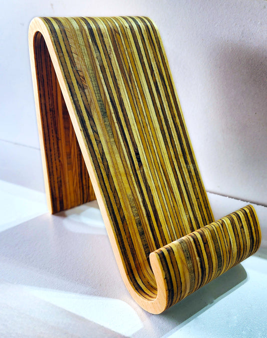 Handmade wood tablet and phone stand, minimalist desk accessory – Lofi Woodworks