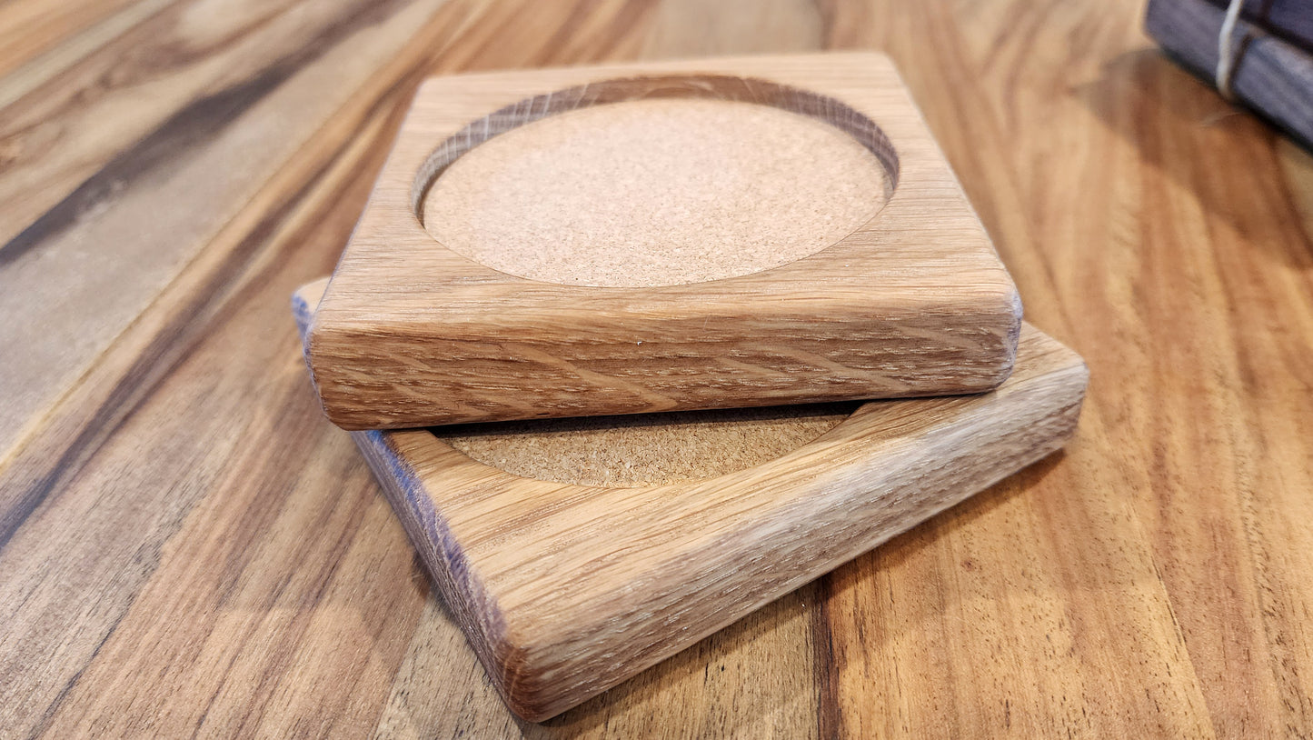 Handmade Solid Wood Coaster Set- Rustic, Chunky & Timeless