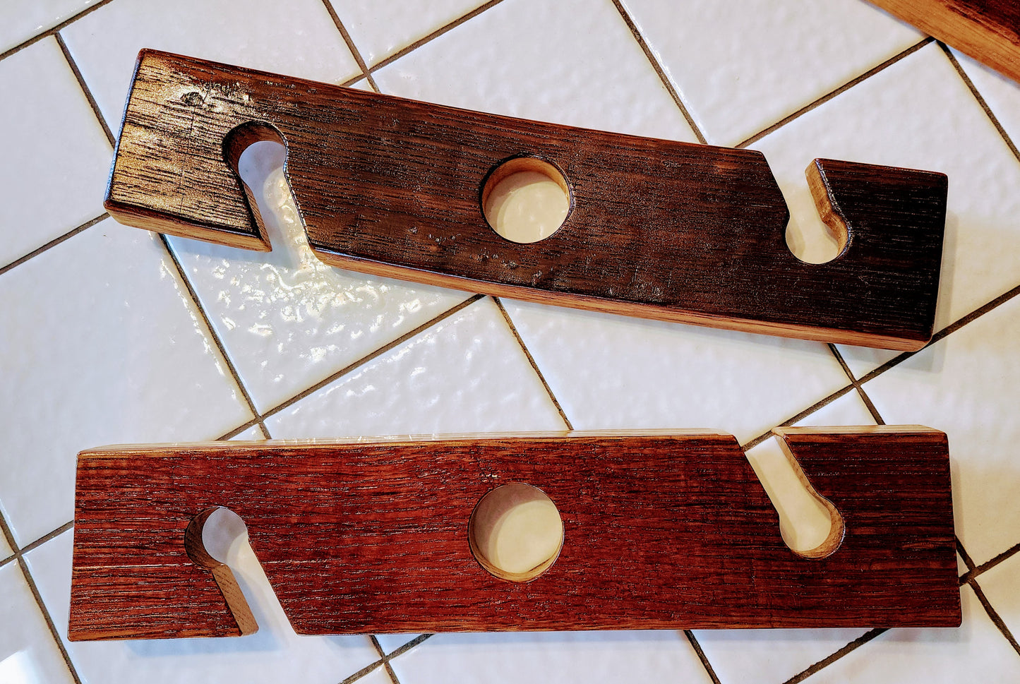 Barrel Stave Wine Caddy – Handmade from Authentic California Wine Barrels