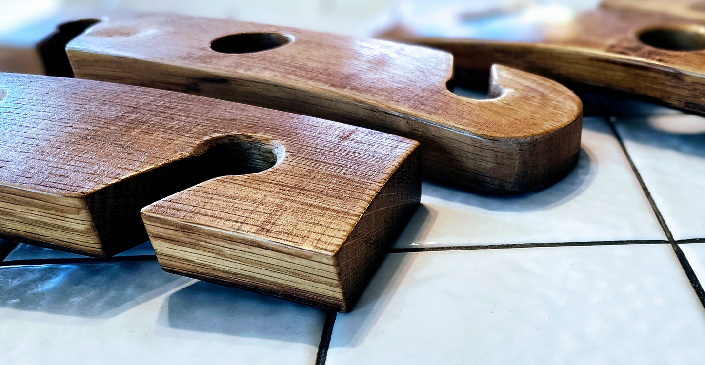 Barrel Stave Wine Caddy – Handmade from Authentic California Wine Barrels