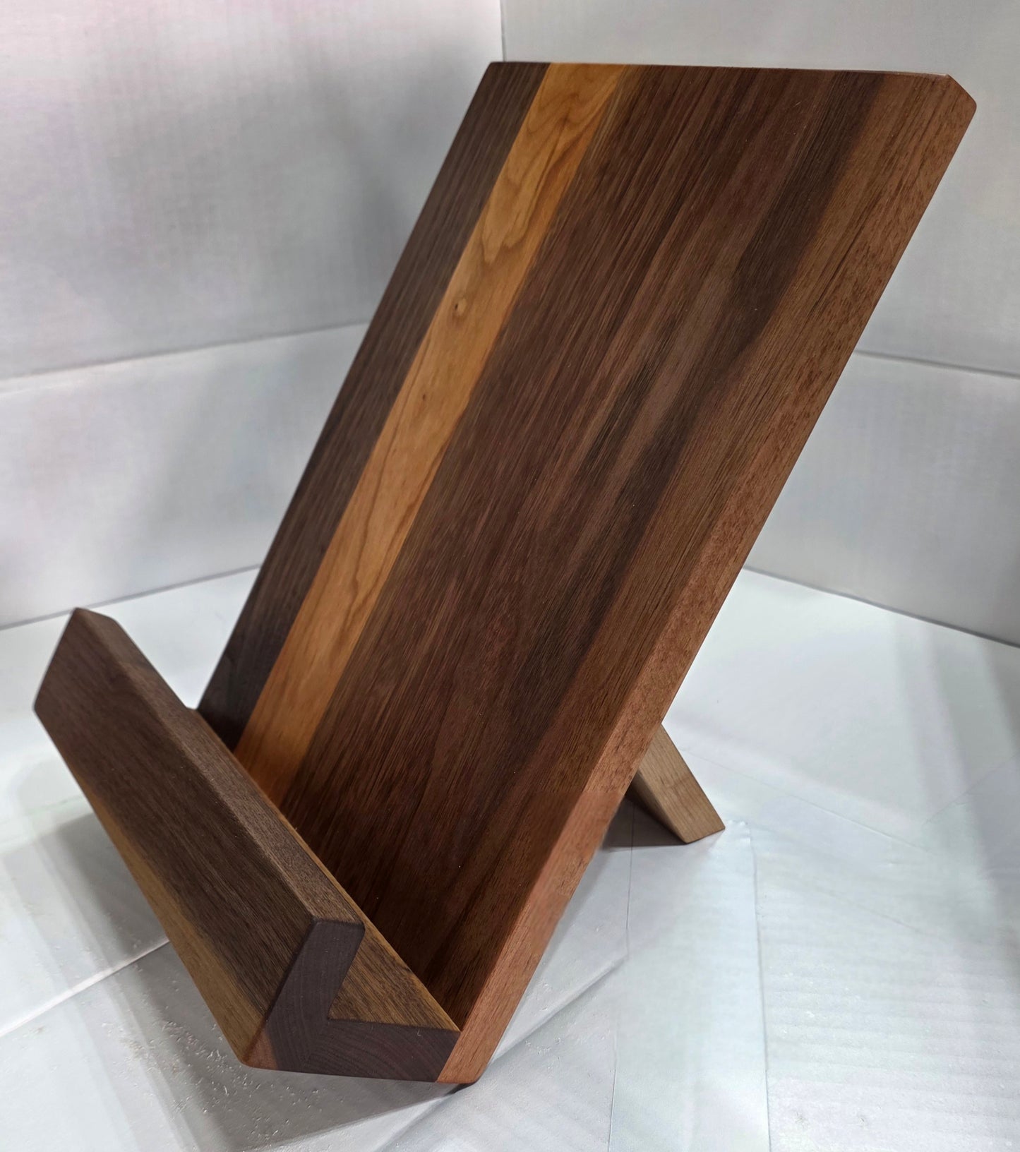 Handcrafted cookbook stand