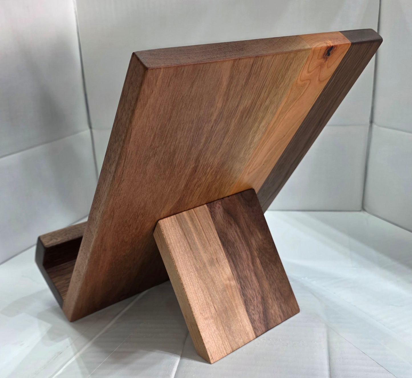 Handcrafted cookbook stand