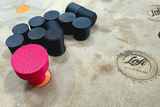 3/4 Bench dog hole cover set with magnet tool Lofi Woodworks