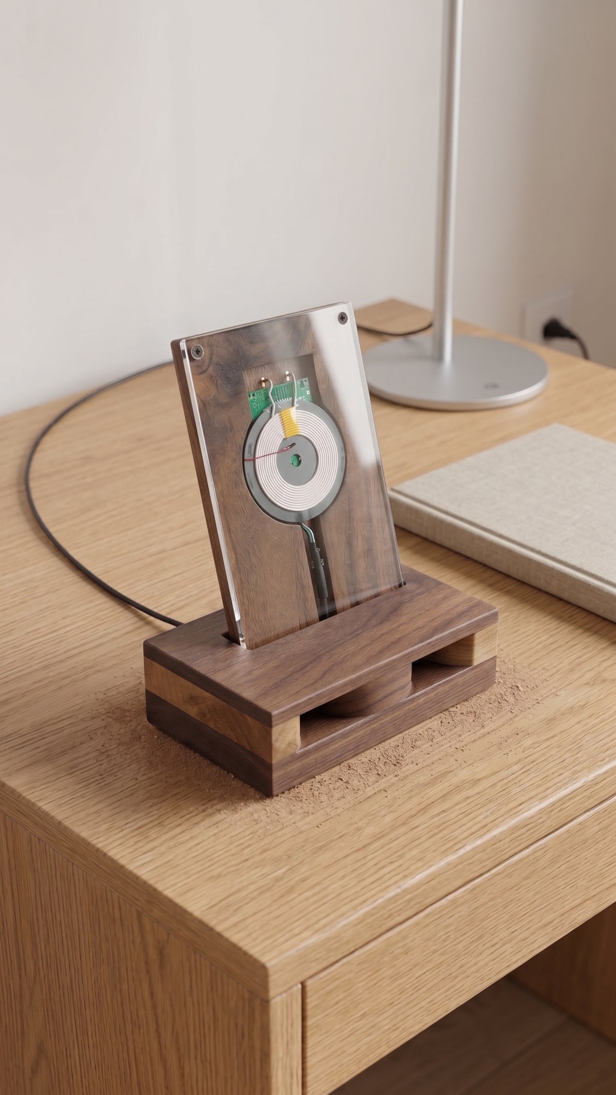Lofi Plinth – Wooden Wireless Phone Charger & Acoustic Amplifier