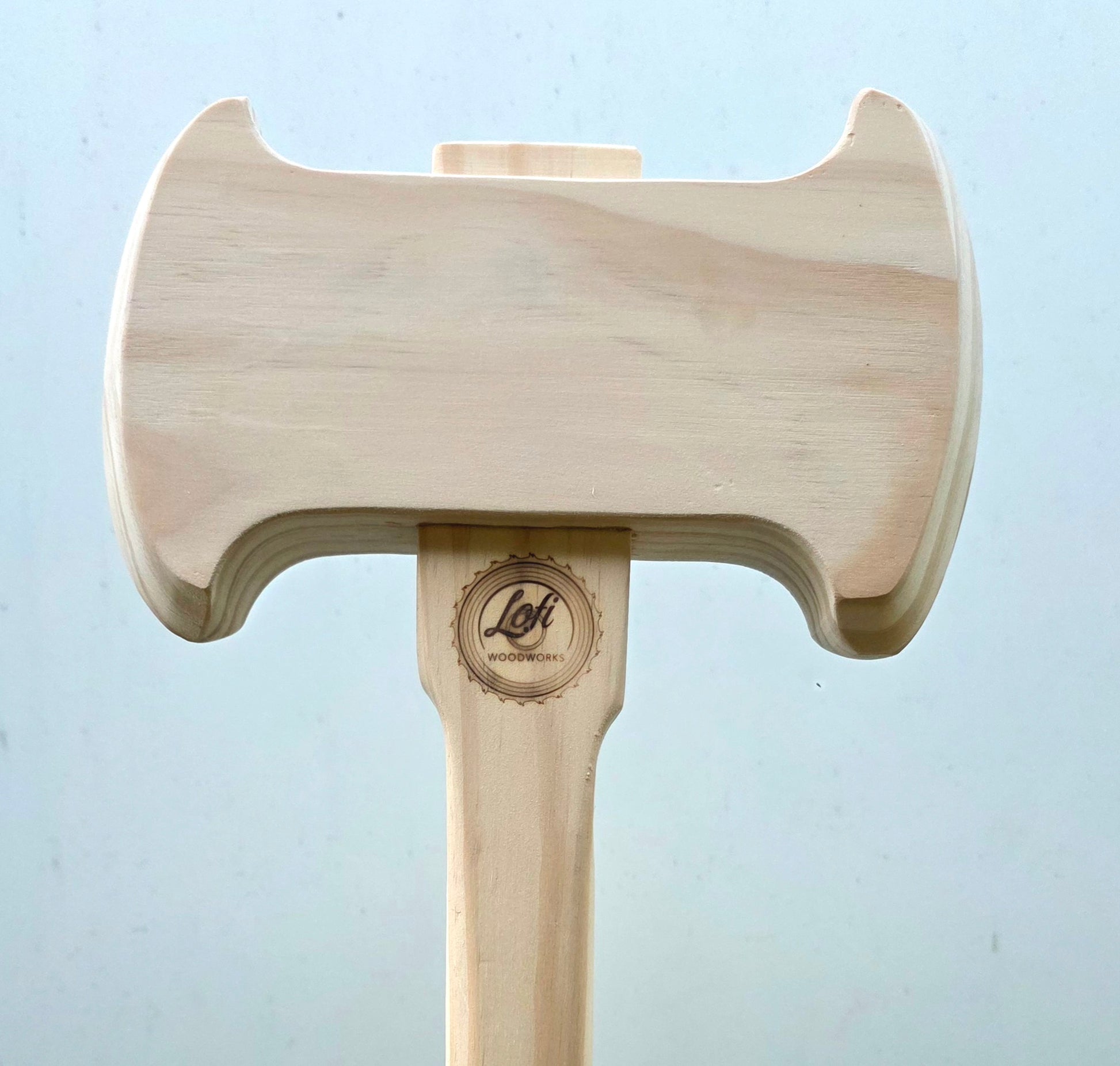 Handmade wooden toy battle axe