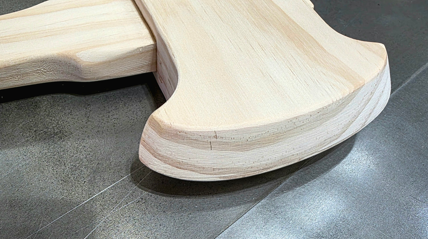 Handmade wooden toy axe